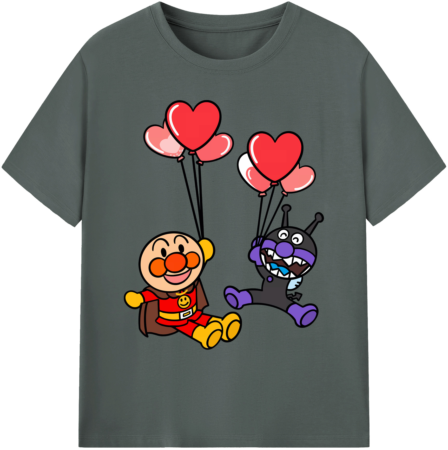 （画像用） アンパンマン Anpanman 綿100％ メンズ半袖Tシャツ｜肌触りやわらか＆通気性